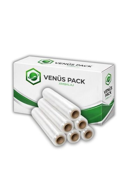 Streç Film 17 micron 50 x 100 mt 6 Adet ŞEFFAF