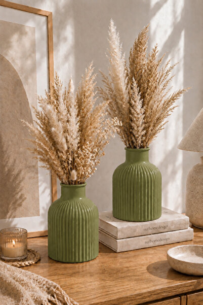rufhomedesign Nordic Style Decorative 2-Piece Vase 11cm Modern Bohemian Livin...