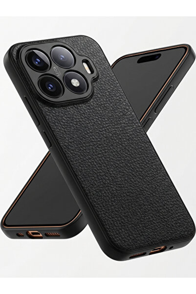 Rivor Xiaomi Mi 17T İçin Uyumlu Kılıf Lüks Deri Görünümlü Kamera Korumalı Sli...