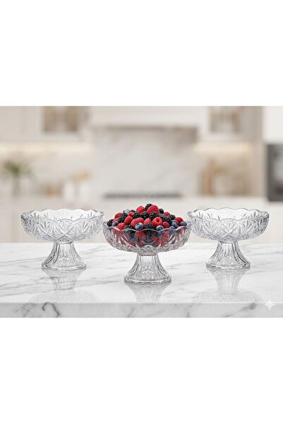 Rayan Crystal-Like Glass Bowl - Elegant Salad Bowl, Fruit Bowl, and Nut & Ser...
