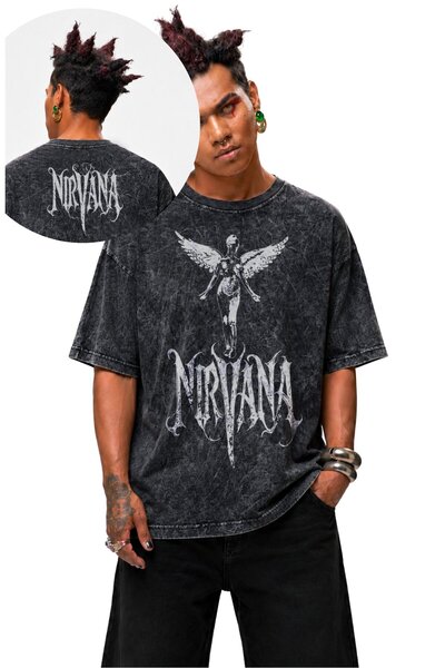 Fuddy Moda Unisex Nirvana anđeoska majica sa printom na vratu, periva majica,...