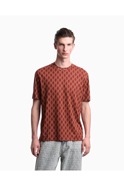 Emporio Armani Men's Cotton Jersey Fabric Regular Fit Logo Signature Short Sl...