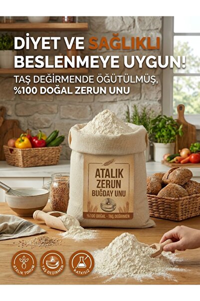 Diyet Glutensiz Sivas Zerun(Zeron) Buğday Unu 1 Kg (GLUTEN İÇERİR)