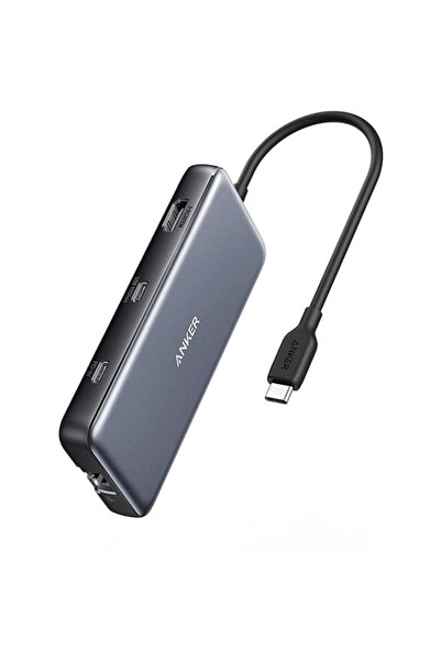 Anker Hub USB-C 555, 2 x USB-A 3.2 - 2 x USB-C - 1 x HDMI - 1 x RJ45 - 1 x SD...