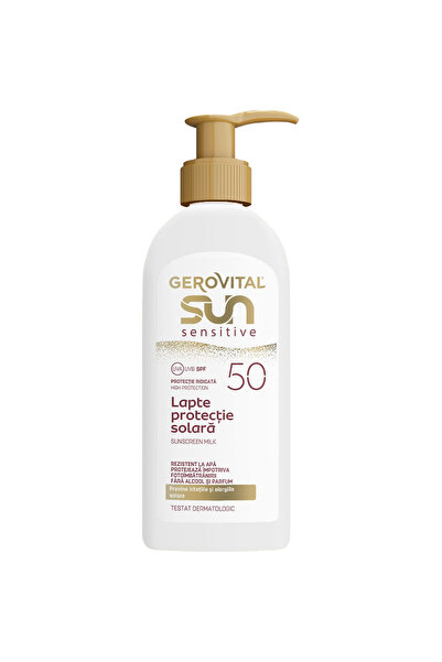 GEROVITAL Lapte de corp cu protectie solara SPF 50 Sun Sensitive, 200 ml,