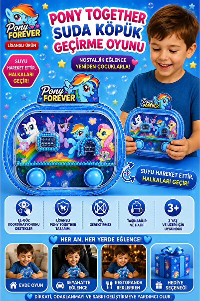 BigsToy My Little Pony Lisanslı Suda Halka Köpük Geçirme Oyunu Nostaljik Sulu...