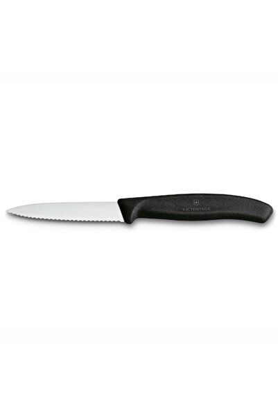 Victorinox Knife with serrated blade 8cm Swiss Classic black 6.7633