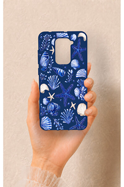Vip Case Redmi Note 9 Uyumlu Deniz Kabuğu Desenli Silikon Kılıf