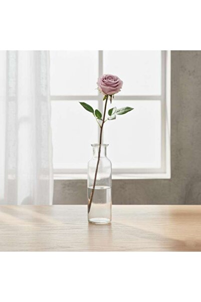 PAN HOME Artificial Real Touch Rose Stem Flower H52cm - Pink