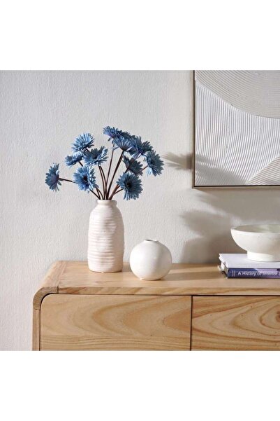 PAN HOME باقة زهور الجيربيرا الاصطناعية 27.94×27.94×49.53 سم - أزرق