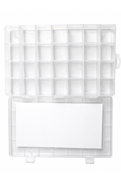 PRC Cutie organizatoare compartimentată din plastic, 34.5 x 21.7 x 4.7 cm, tr...