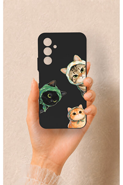 Vip Case Samssung A54 Uyumlu Kedi Ekibi Desenli Silikon Kılıf