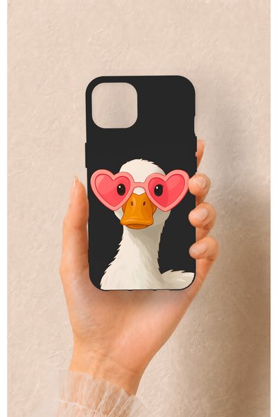 Vip Case iPhone 13 Compatible Silicone Case with Duck Pattern
