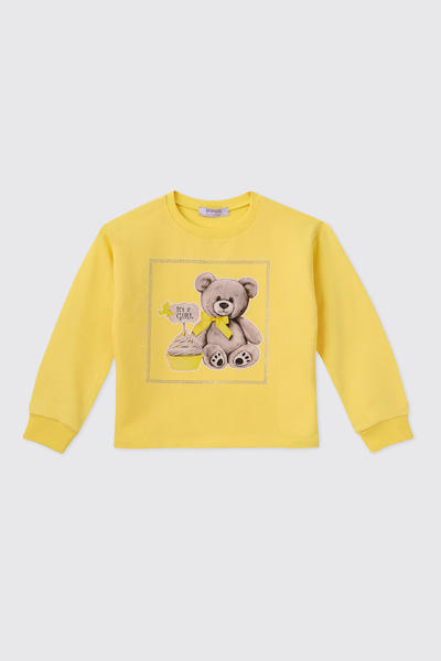 Panço Baby Girl Yellow Sweatshirt