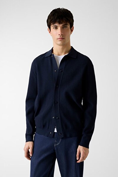 Guess Cardigan albastru pentru bărbați