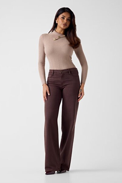 Guess Pantaloni de blugi maro de damă