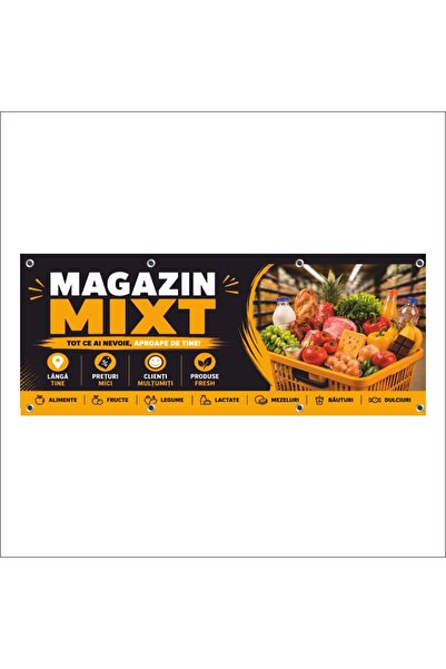 media Πανό, "Mixed Store" μοντέλο 5, 150 x 60 εκ., εξωτερικού χώρου