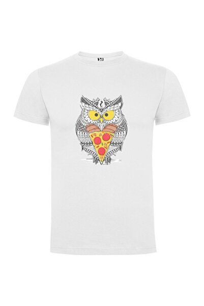 iLovePrints Pizza-Feathered Owl Tshirt