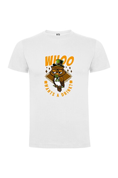 iLovePrints Wise Whiskey-Sipping Owl Tshirt