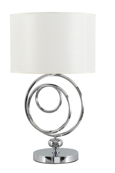 ARlight TLC 8810 Cr Επιτραπεζια Λαμπα Νικελ Τρεισ Κυκλους Αμπαζουρ Μπεζ 1xε27...