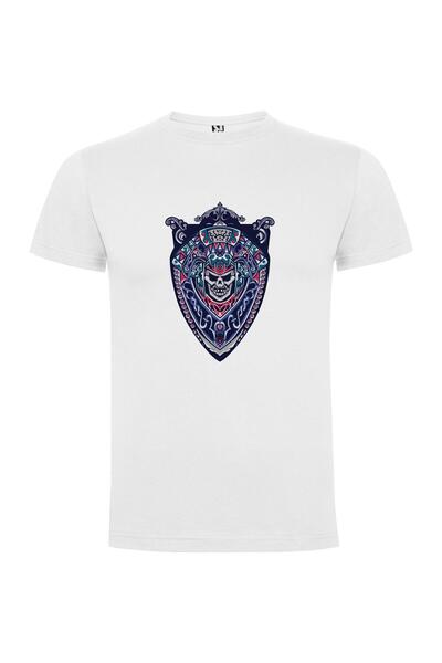 iLovePrints Aztec Skull Shield Tshirt