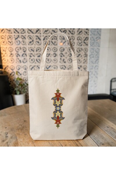 riyaz Tezhib Pattern 7 Printed Cloth Shoulder Bag - 35X40 cm