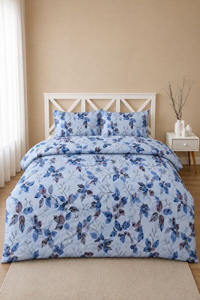 Boreas Home Velora 100% Cotton Double Duvet Cover Set with Elastic Sheets