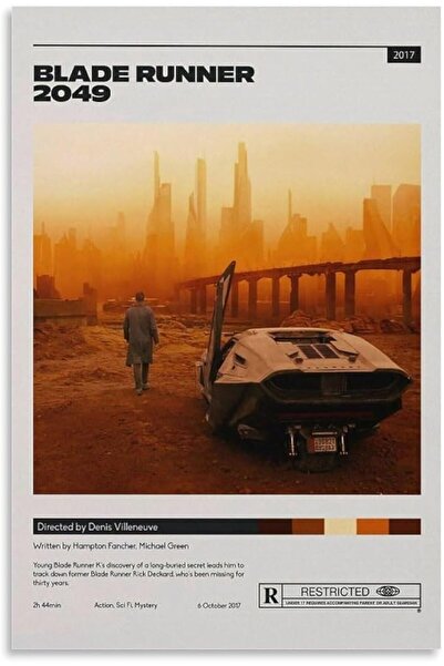 ESSESORIES Classic Movie Theme Blade Runner 2049 Music Poster Wall Art Room D...