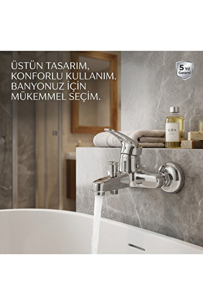 Armatürsan Krom Banyo Bataryası Paslanmaz Modern Banyo Bataryası - Yüksek Kalite