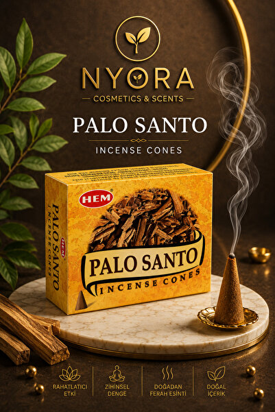 Hem Marka Palo Santo Ağacı 10 Adet Konik Tütsü