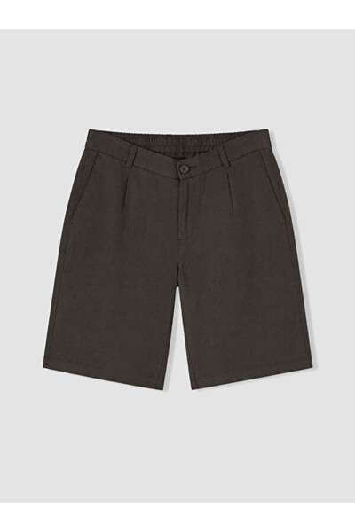 LC Waikiki Quality Pieces from Çelebi Store Linen Blend Men's Shorts