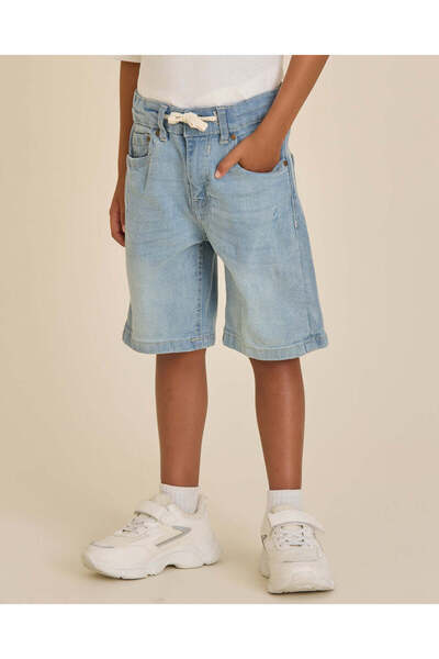 REDTAG Boys Blue Denim Shorts