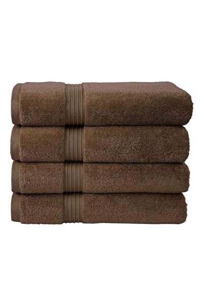 Bliss Casa 4-Piece Bath Towels, 100% Combed Cotton 550 GSM, Quick Dry, Brown ...