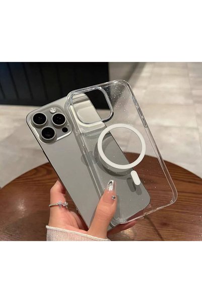 OLEA AKSESUAR حافظة ميكا رفيعة شفافة مضادة للاصفرار متوافقة مع هاتف iPhone 15 Pro Max مع ميزة Magsafe (وليس من السيليكون)