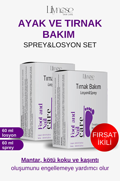 Empressco İkili Set Ayak ve Tırnak Bakım Losyon&Sprey Seti Tırnak Mantarını G...