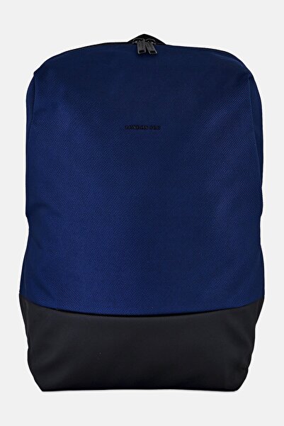 London Fog Men Brand Logo Backpack, Navy