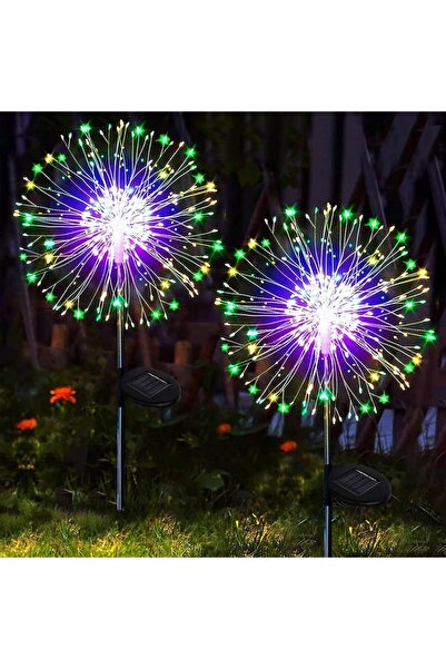 Choice5 مصباح شمسي خارجي بـ200 مصباح LED RGB للحدائق، إضاءة على شكل زهرة الهن...