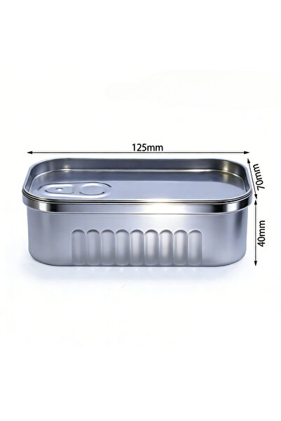 Choice 1PC 1/2PCS Sardine Can Shaped Storage Tin Box Portable Metal Material ...