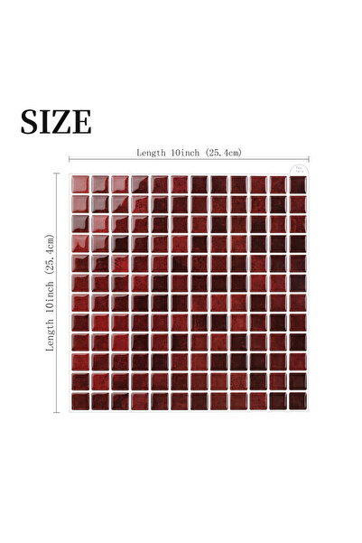 Choice1 10 Sheets T80244 10 sheets Brick Wall Stickers 3d Mosaic Patterned Vi...