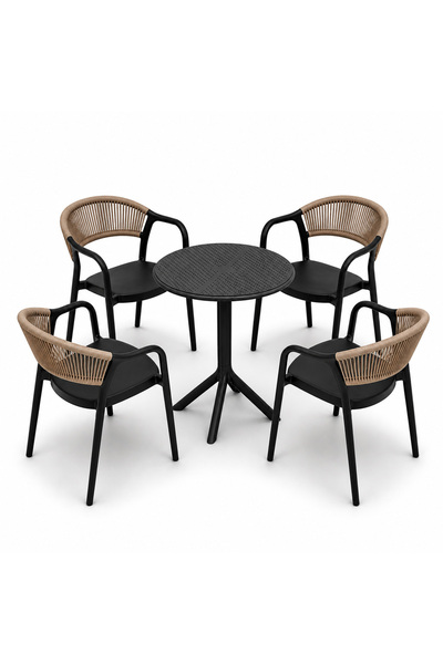 Saray Home Σετ (5 τεμάχια) Τραπέζι με 4 Καρέκλες 60x60x70 Clelia GRDCLELIA-TB...
