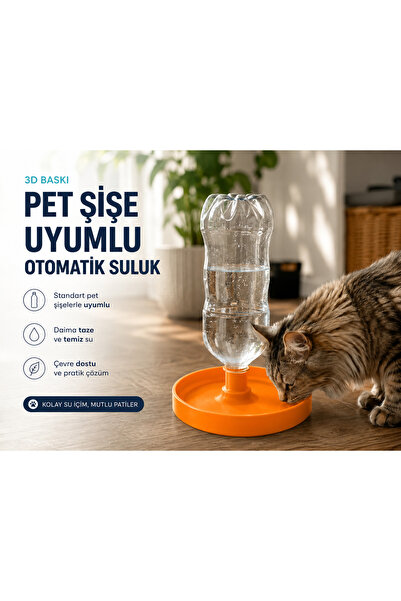 Baskı Otomatik Evcil Hayvan Suluğu – Pet Şişe Uyumlu