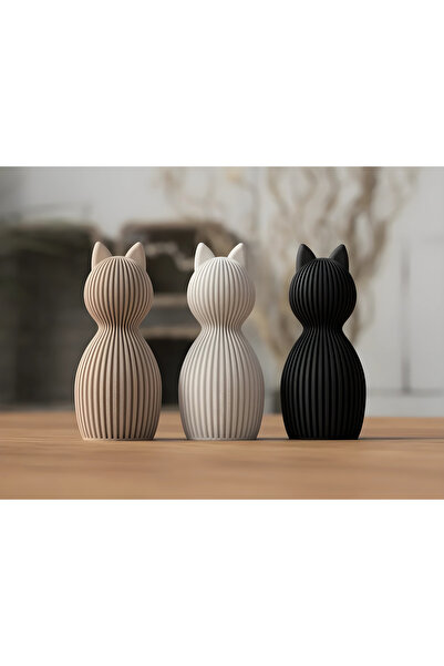 3'lü Kedi Vazo 8CM Yükseklik