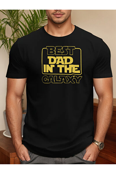 NOURAM تي شيرت مطبوع عليه BEST DAD IN THE GALAXY، قميص كاجوال بأكمام قصيرة وي...