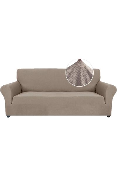 Dotail Husă elastică pentru canapea cu 3 locuri, 234 x 108 x 108 cm, Jacquard...