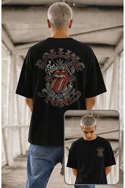 Fuddy Moda Unisex the Rolling Stones Tattoo You 1987 Back Print T-Shirt, Over...
