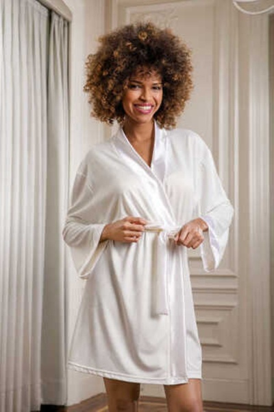Yeni İnci İç Giyim Bridal Viscose Dressing Gown