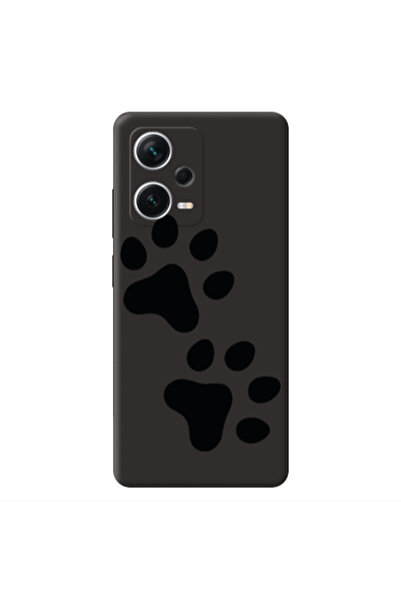 Other Xiaomi Poco X5 Paws Black Colored Silicone TPU Θήκη
