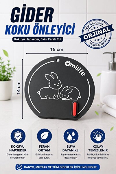 HAZARPAZAR Gri Silikon Kötü Koku Önleyici Mat Gider Tıpası – Banyo, Mutfak ve...