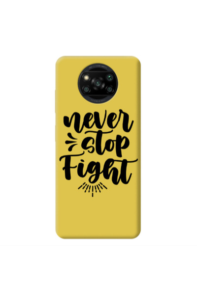 Other Xiaomi Poco X3 /X3 Pro Never stop fight Yellow Colored Silicone TPU Θήκη