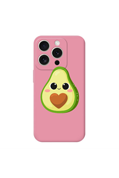 Other Apple iPhone 15 Pro Max Baby avocado Pink Colored Silicone TPU Θήκη